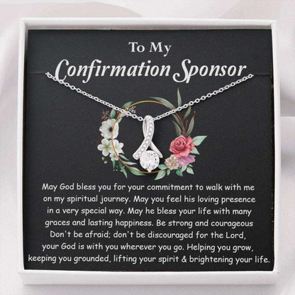 Alluring Necklace, Catholic Sponsor, Confirmation Necklace Gifts For Sponsors Religious Thank You Gift, Confirmation Sponsor Gift Rakva