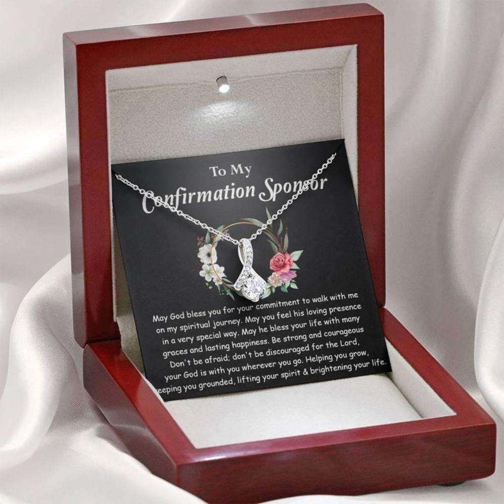 Alluring Necklace, Catholic Sponsor, Confirmation Necklace Gifts For Sponsors Religious Thank You Gift, Confirmation Sponsor Gift Rakva