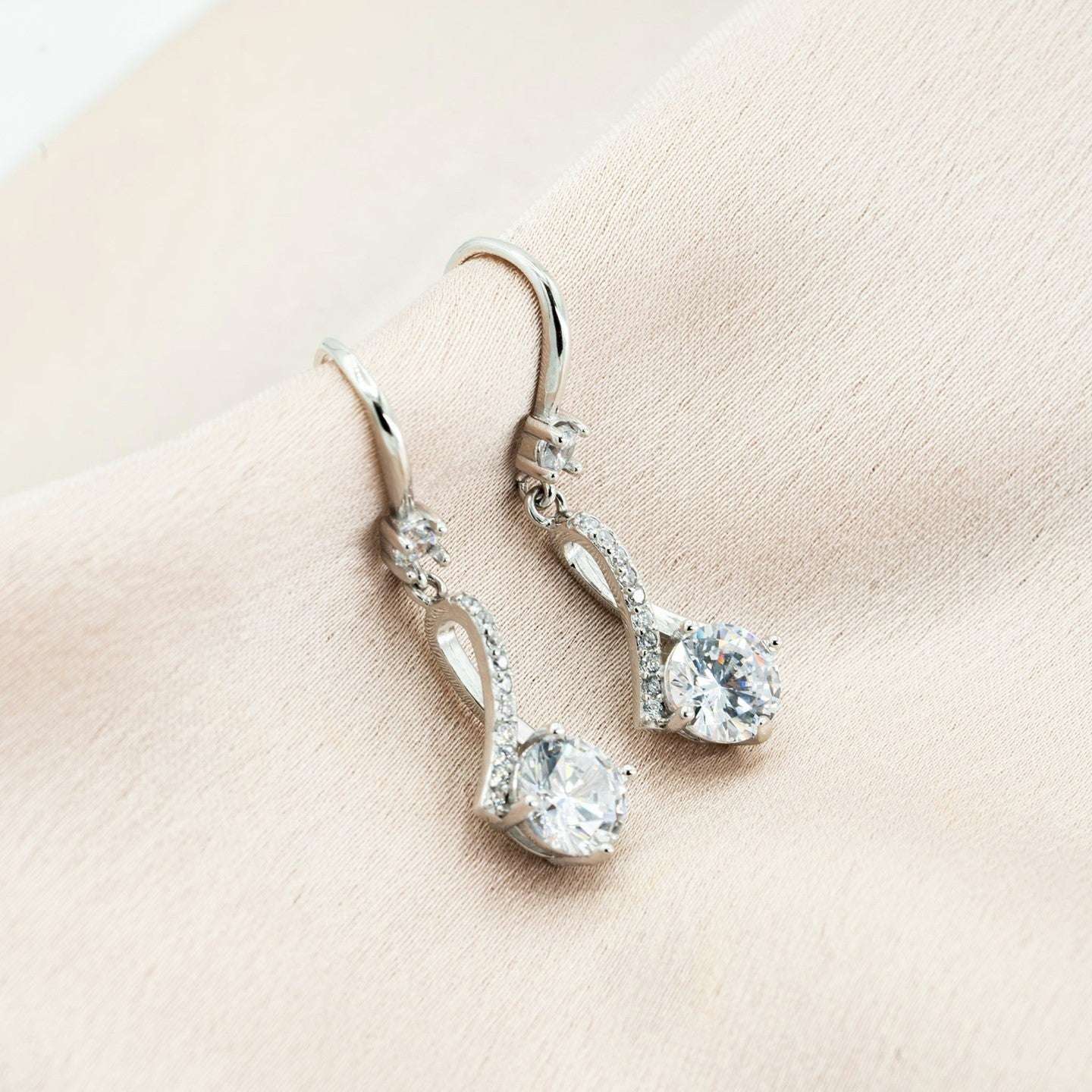 Alluring Zirconia Earrings - 925 Sterling Silver For Self Rakva