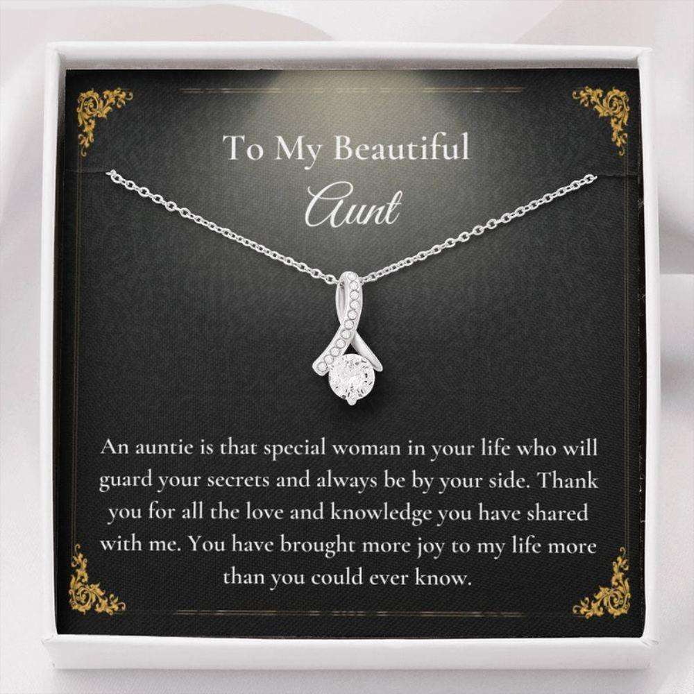 Aunt Necklace, Aunt Keepsake “ Auntie Necklace “ Aunt Wedding Gift “ Elegant Necklace “ Family Necklace Gifts For Goddaughter / Godson Necklace Rakva