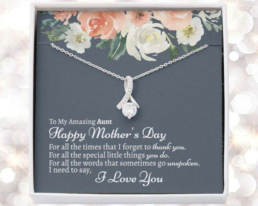 Aunt Necklace, Aunt Mothers Day Gift, Mothers Day Present For Aunt, Auntie On Mother’S Day Necklace, Mothers Day Gift For Aunt Mother's Day Rakva