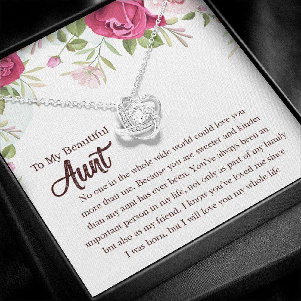 Aunt Necklace, Aunt Necklace, Birthday Necklace For Aunt, Gift For Aunt Necklace With Message Card, Women’S Day Gift For Aunt From Niece Rakva