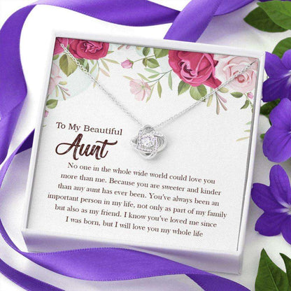 Aunt Necklace, Aunt Necklace, Birthday Necklace For Aunt, Gift For Aunt Necklace With Message Card, Women’S Day Gift For Aunt From Niece Rakva