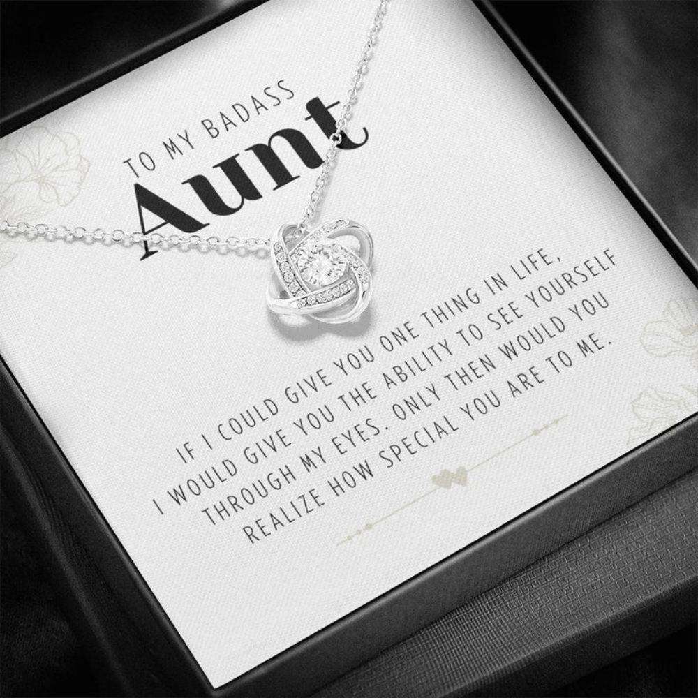 Aunt Necklace, Aunt Necklace Gift For Aunt, Aunt Gift From Niece, Niece And Aunt Gift, To My Badass Aunt Necklace Gifts For Godmother/ Godfather Rakva