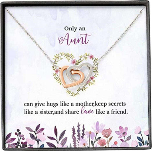 Aunt Necklace, Aunt Necklace Gift For Her From Niece, Hug Mother Keep Secret Sister Share Love Friend Gifts for Niece Rakva