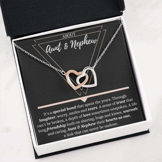 Aunt Necklace, Aunt Nephew Necklace, Aunt Nephew Gift, Aunt Nephew Quotes, Birthday Christmas Necklace Gifts For Godmother/ Godfather Rakva