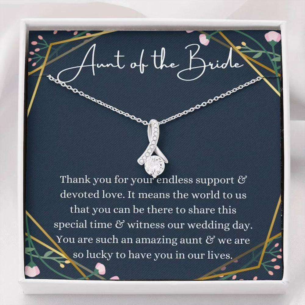 Aunt Necklace, Aunt Of The Bride Necklace Gift, Aunt Wedding Gift From Bride And Groom Gifts For Godmother/ Godfather Rakva