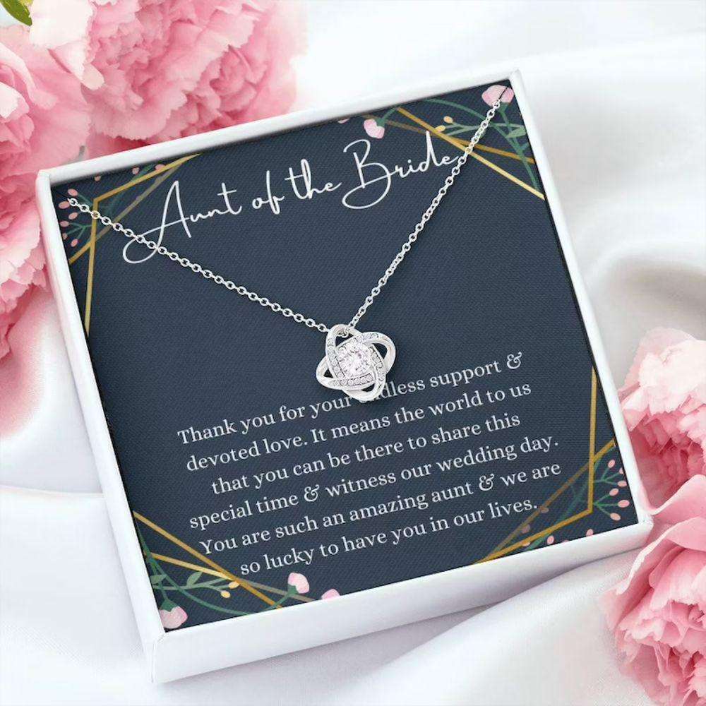 Aunt Necklace, Aunt Of The Bride Necklace Gift, Wedding Gift From Bride And Groom, Bridal Party Gift Gifts For Godmother/ Godfather Rakva