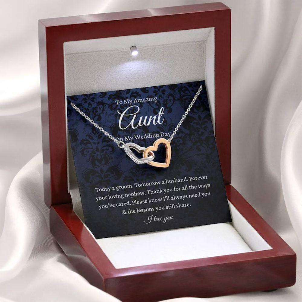 Aunt Necklace, Aunt Of The Groom Neckalce Gift From Nephew, To Auntie Wedding Day Gift From Groom Gifts For Godmother/ Godfather Rakva