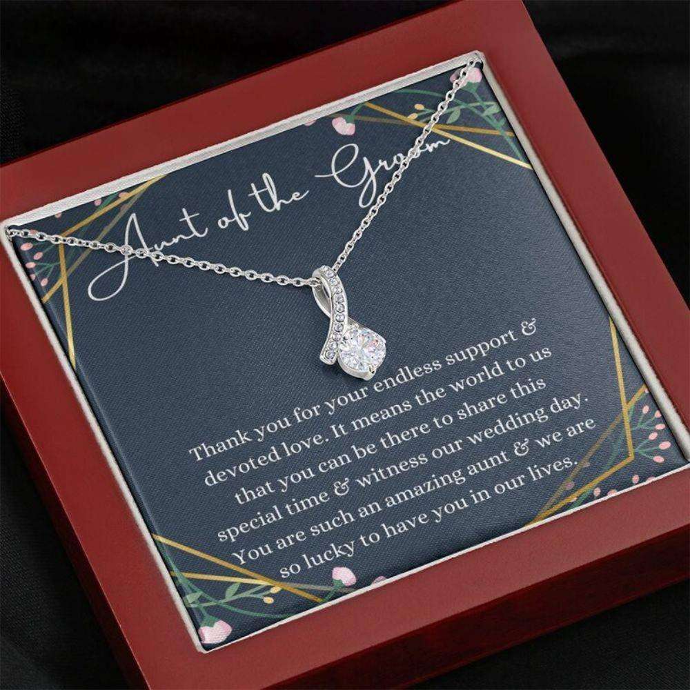 Aunt Necklace, Aunt Of The Groom Necklace Gift, Aunt Wedding Gift From Bride And Groom Gifts For Godmother/ Godfather Rakva