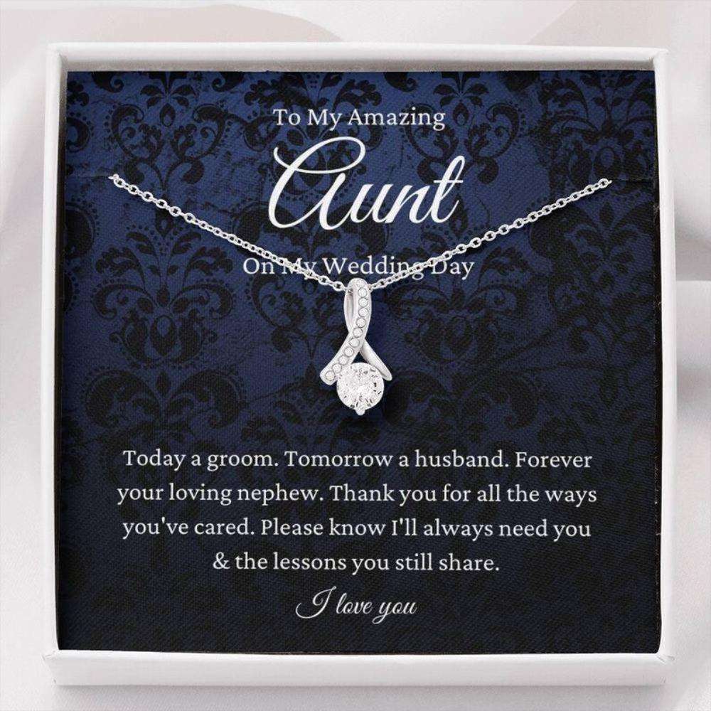 Aunt Necklace, Aunt Of The Groom Necklace Gift From Nephew, To Aunt Wedding Gift From Groom Gifts For Godmother/ Godfather Rakva