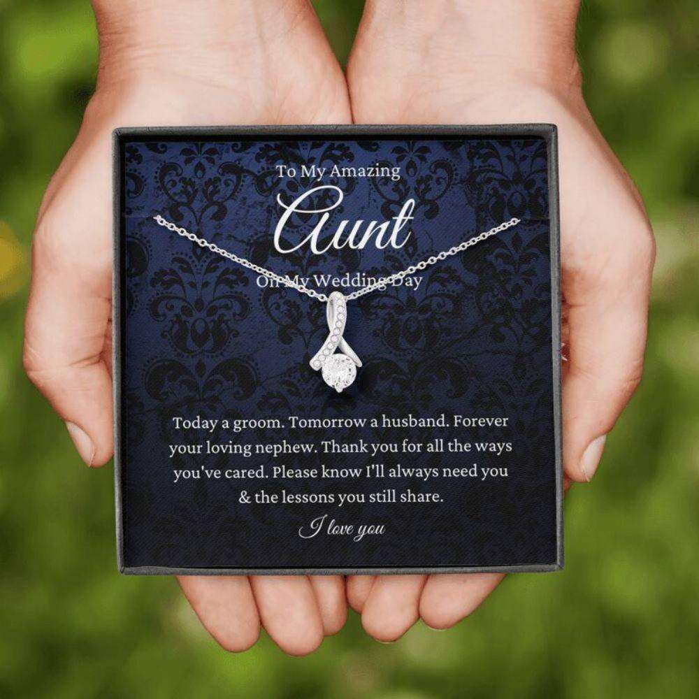 Aunt Necklace, Aunt Of The Groom Necklace Gift From Nephew, To Aunt Wedding Gift From Groom Gifts For Godmother/ Godfather Rakva