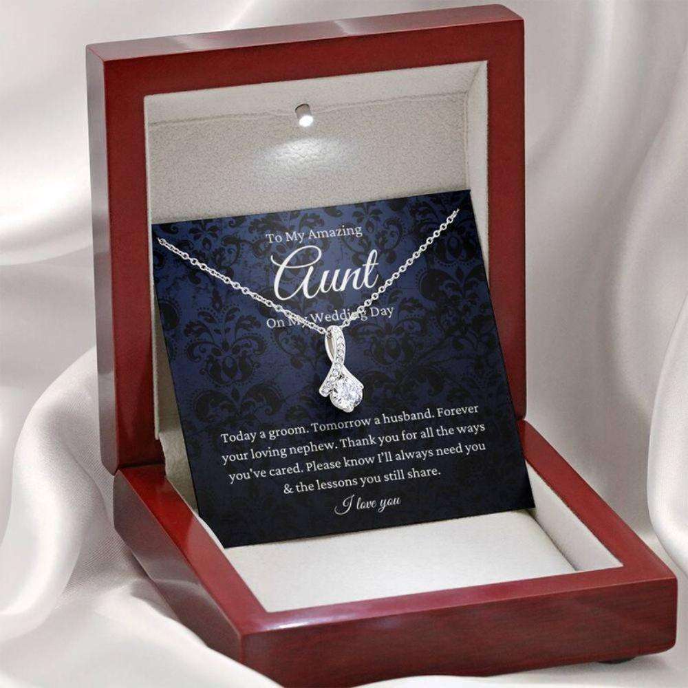 Aunt Necklace, Aunt Of The Groom Necklace Gift From Nephew, To Aunt Wedding Gift From Groom Gifts For Godmother/ Godfather Rakva