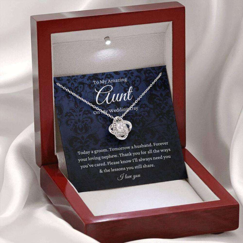 Aunt Necklace, Aunt Of The Groom Necklace Gift From Nephew, To Auntie Wedding Day Gift From Groom Gifts For Godmother/ Godfather Rakva