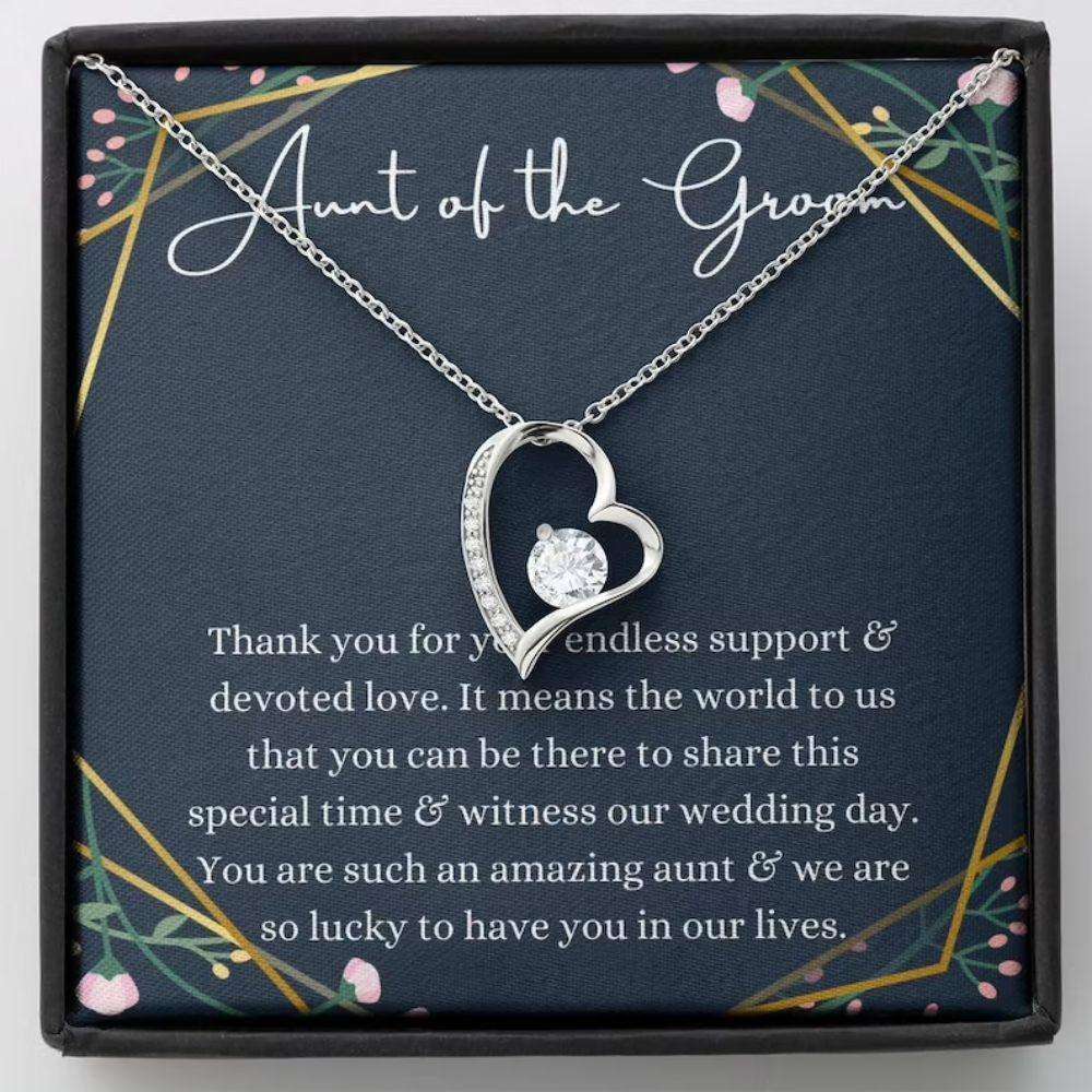 Aunt Necklace, Aunt Of The Groom Necklace Gift, Wedding Gift From Bride And Groom, Auntie Wedding Gift Gifts For Godmother/ Godfather Rakva