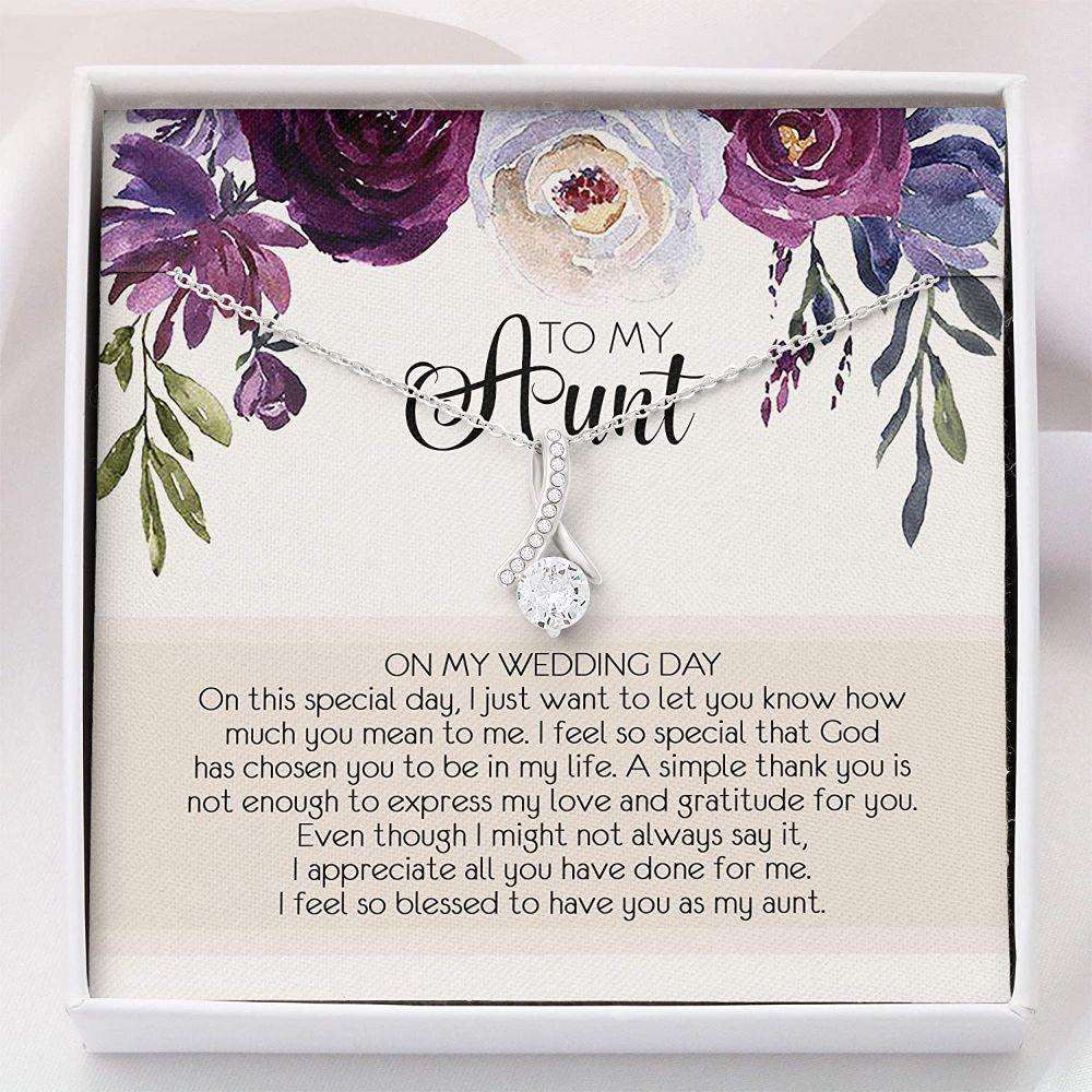 Aunt Necklace, Aunt Wedding Gift From Bride Necklace Gifts For Goddaughter / Godson Necklace Rakva