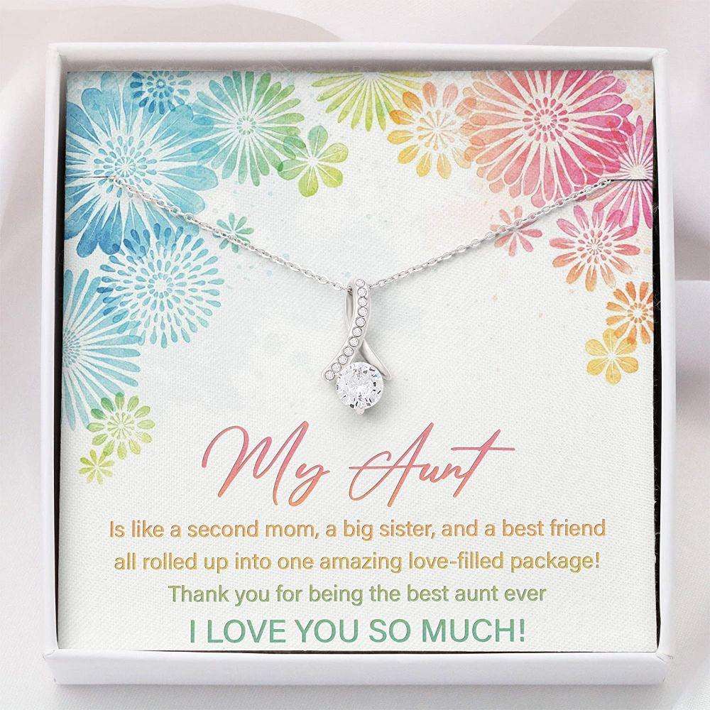 Aunt Necklace “ Best Auntie Ever Necklace “ Alluring Beauty Necklace With Gift Box Gifts For Godmother/ Godfather Rakva