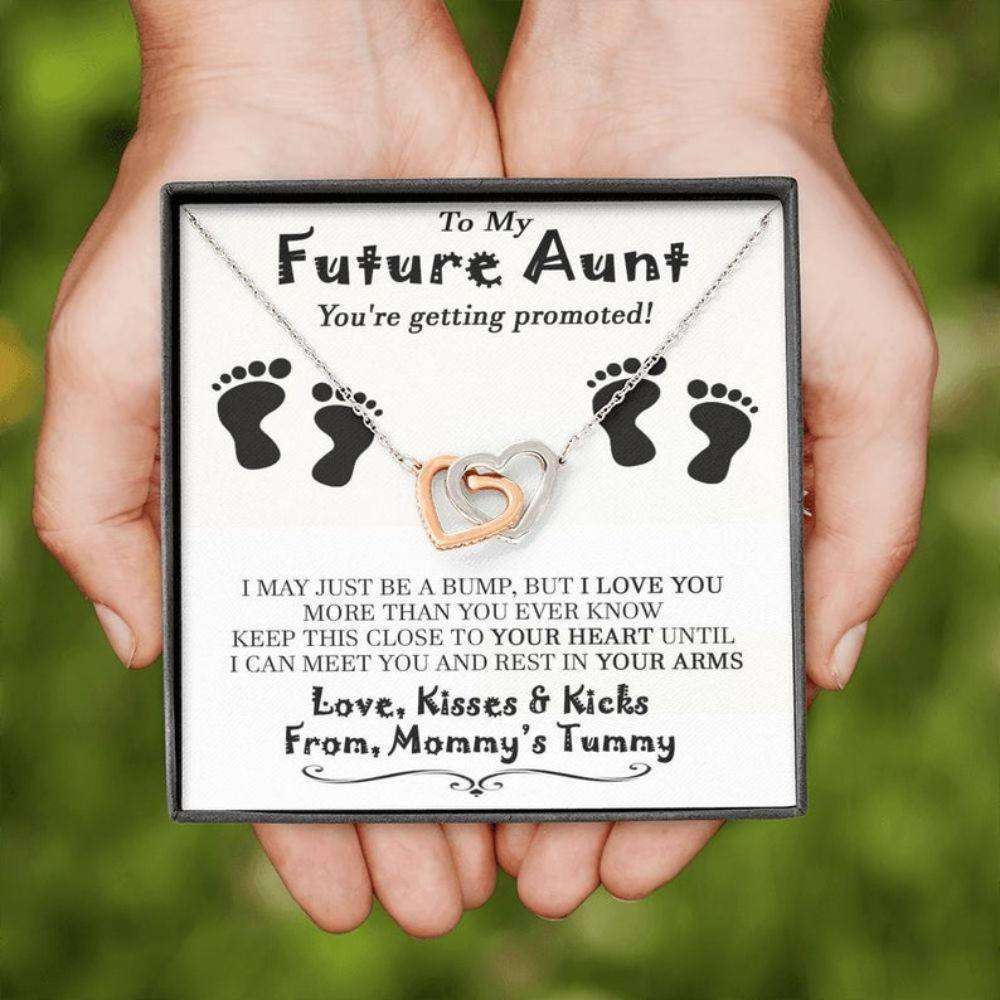 Aunt Necklace, Future Aunt Necklace, New Aunt Gift, Soon To Be Aunt, Reveal To Aunt To Be Gift, Announcement Promoted To Aunt Gift Rakva