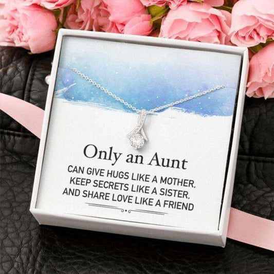 Aunt Necklace, Gift For Aunt Can Give Hugs Like A Mother Alluring Beauty Necklace Gifts For Godmother/ Godfather Rakva