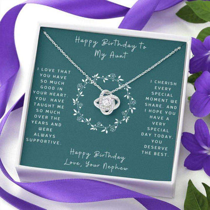 Aunt Necklace, Gift For Aunt “ Gift Necklace Message Card “ Birthday To Aunt From Nephew Rakva