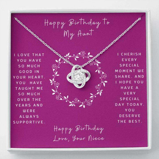 Aunt Necklace “ Gift For Aunt “ Gift Necklace Message Card “ Birthday To Aunt From Niece Rakva