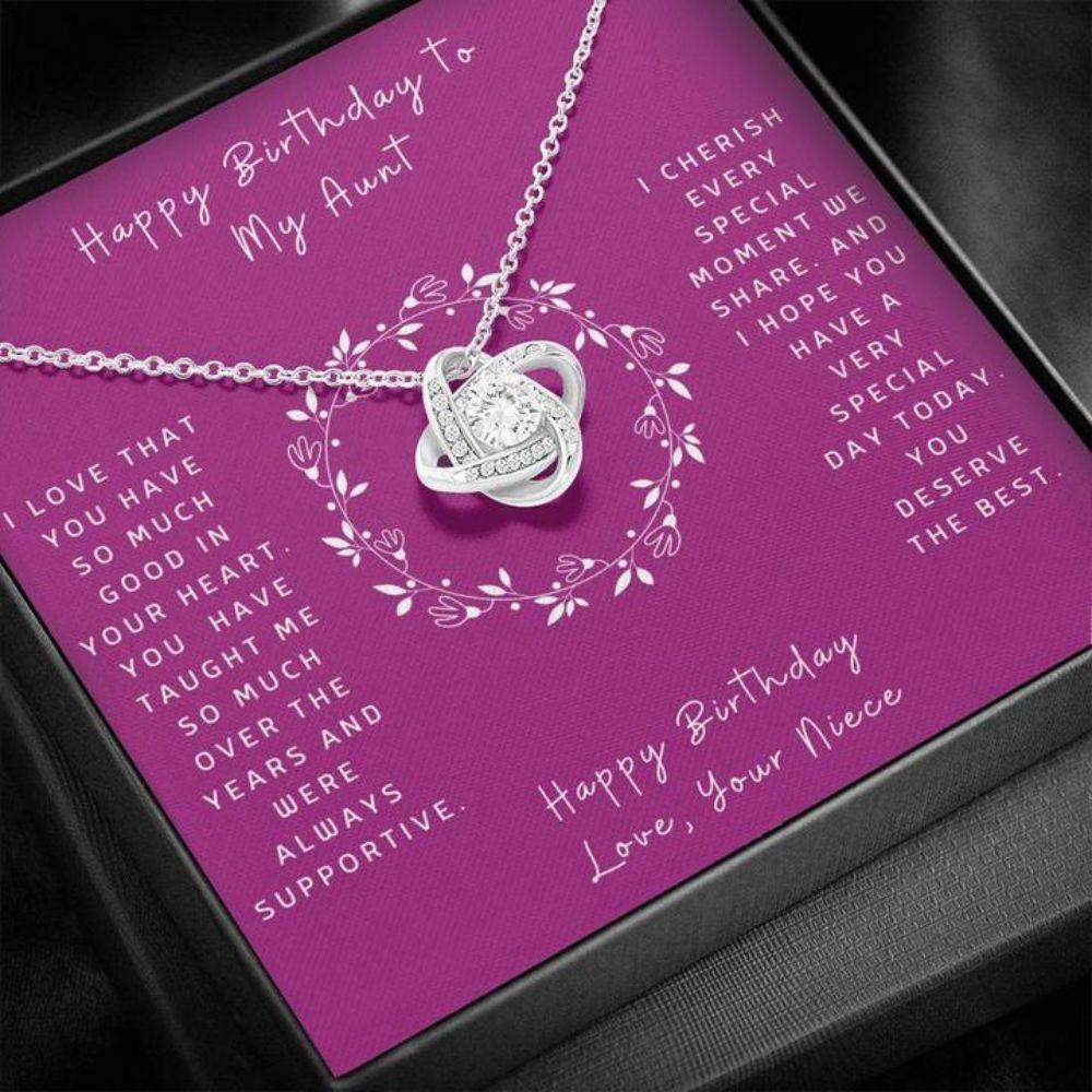 Aunt Necklace “ Gift For Aunt “ Gift Necklace Message Card “ Birthday To Aunt From Niece Rakva