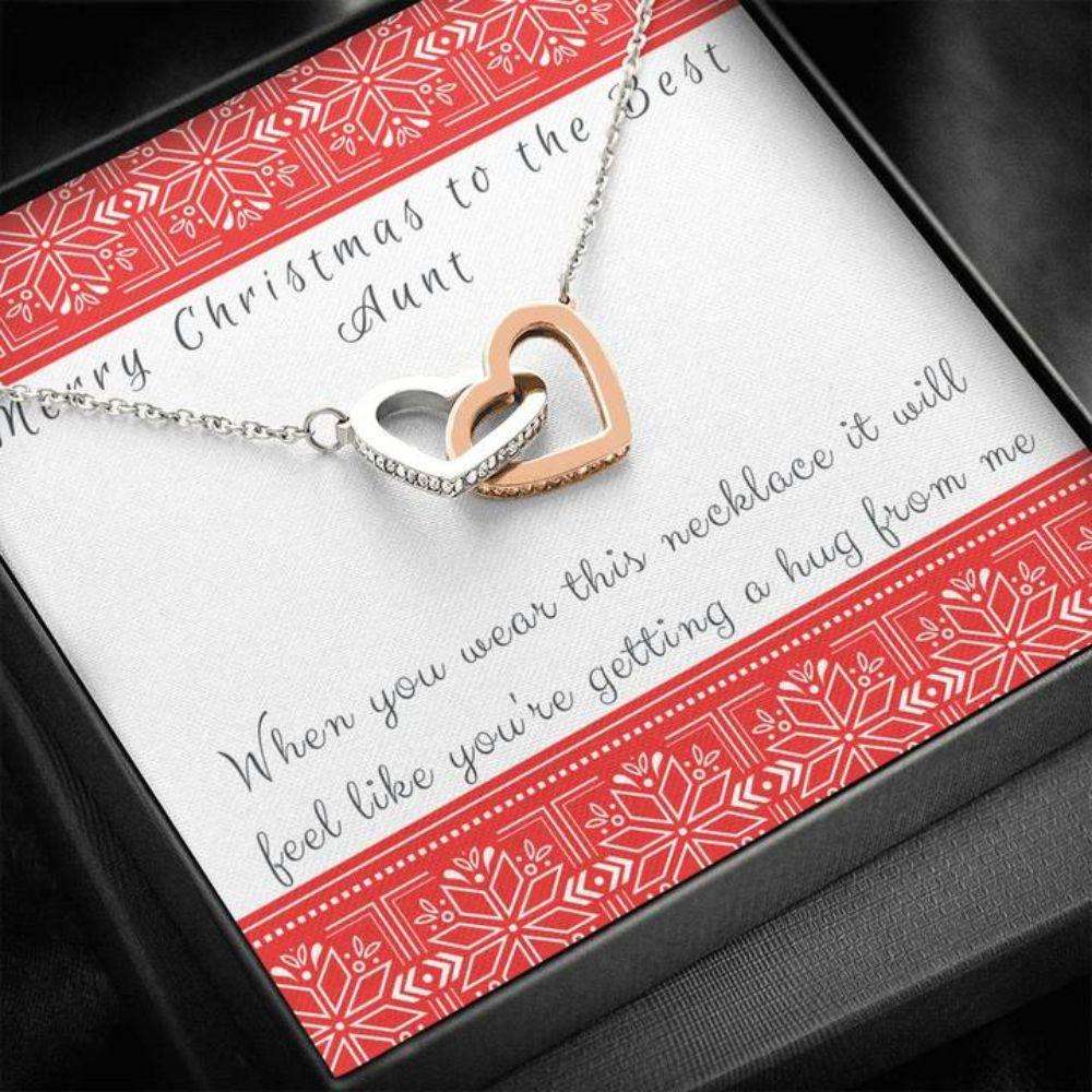 Aunt Necklace “ Gift For Aunt “ Necklace With Message Card Aunt Christmas Hearts Necklace Gifts For Godmother/ Godfather Rakva