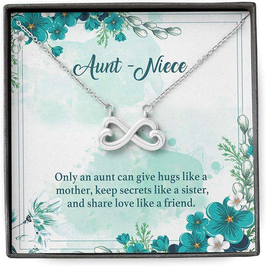 Aunt Necklace Gift For Her From Niece, Hug Keep Secret Love Like Mother Sister Friend Gifts For Goddaughter / Godson Necklace Rakva