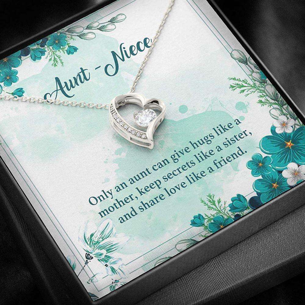 Aunt Necklace Gift For Her From Niece, Hug Keep Secret Love Like Mother Sister Friend Necklace Gifts For Goddaughter / Godson Necklace Rakva