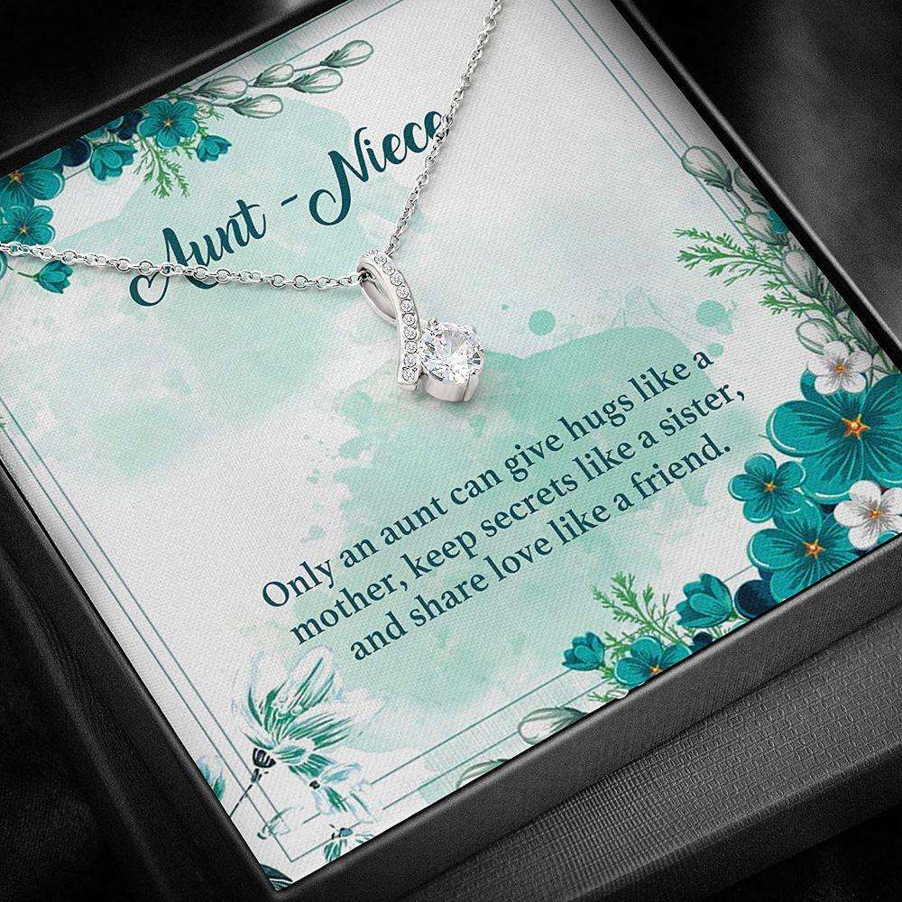 Aunt Necklace, Gift For Her From Niece, Hug Keep Secret Love Like Mother Sister Friend Necklace Gifts For Goddaughter / Godson Necklace Rakva