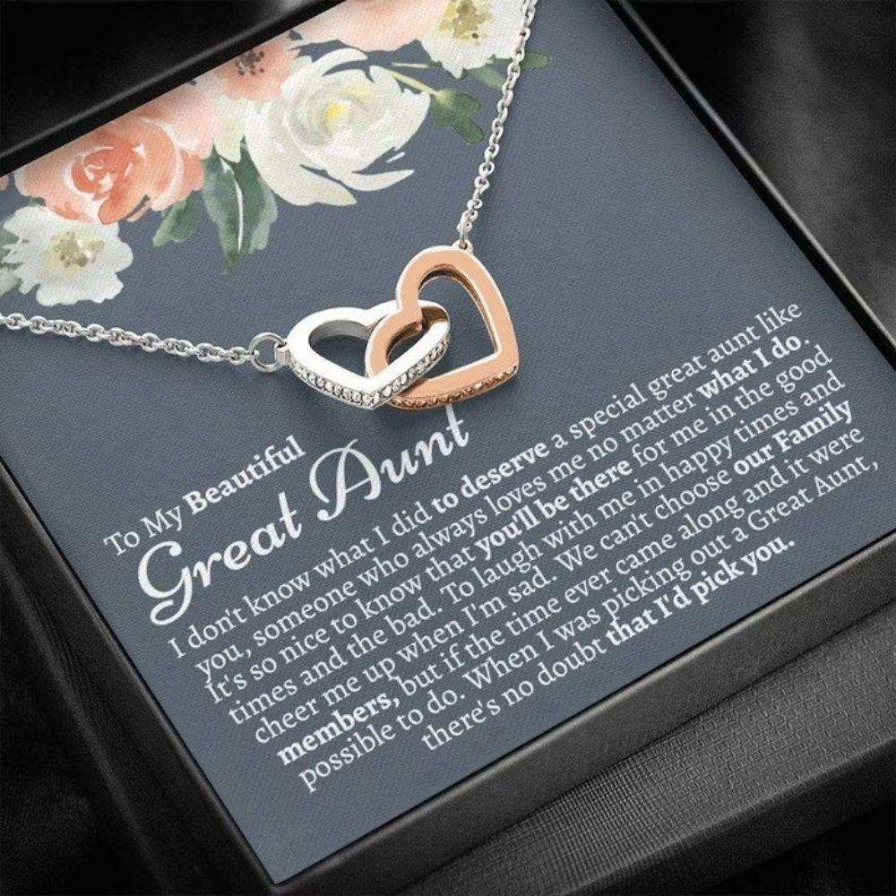 Aunt Necklace, Great Aunt Gift, Great Aunt Necklace From Niece, To My Great Auntie, Sentimental Great Aunt Jewelry Gift Rakva