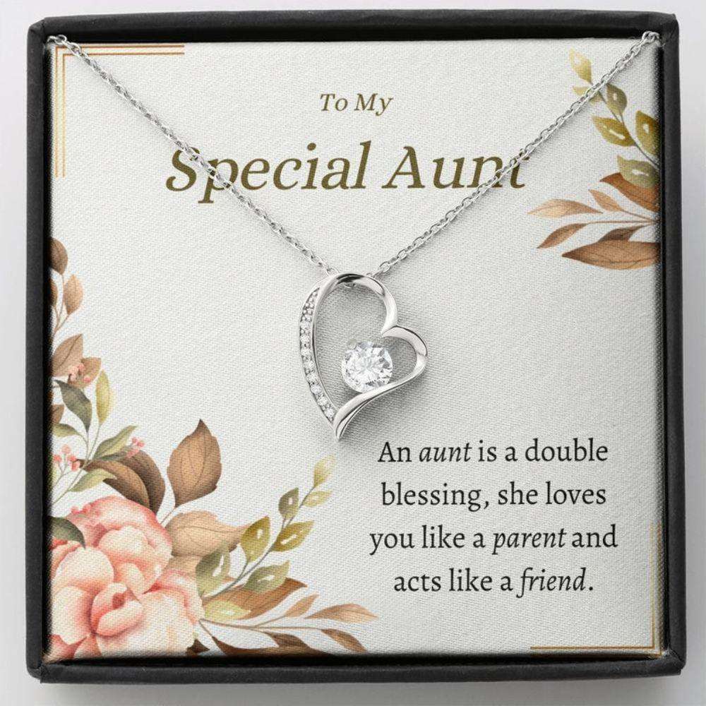 Aunt Necklace “ Loving Necklace Card “ Dainty Cubic Pendent “ Special Aunt Gift “ Aunt Birthday Gift Gifts For Goddaughter / Godson Necklace Rakva