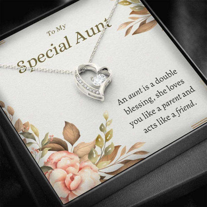 Aunt Necklace “ Loving Necklace Card “ Dainty Cubic Pendent “ Special Aunt Gift “ Aunt Birthday Gift Gifts For Goddaughter / Godson Necklace Rakva