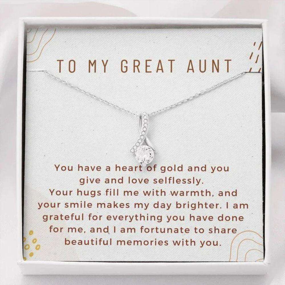 Aunt Necklace, Mothers Day For Great Aunt Gift, Gift Necklace For Great Aunt, Card For Great Aunt Mother's Day Rakva