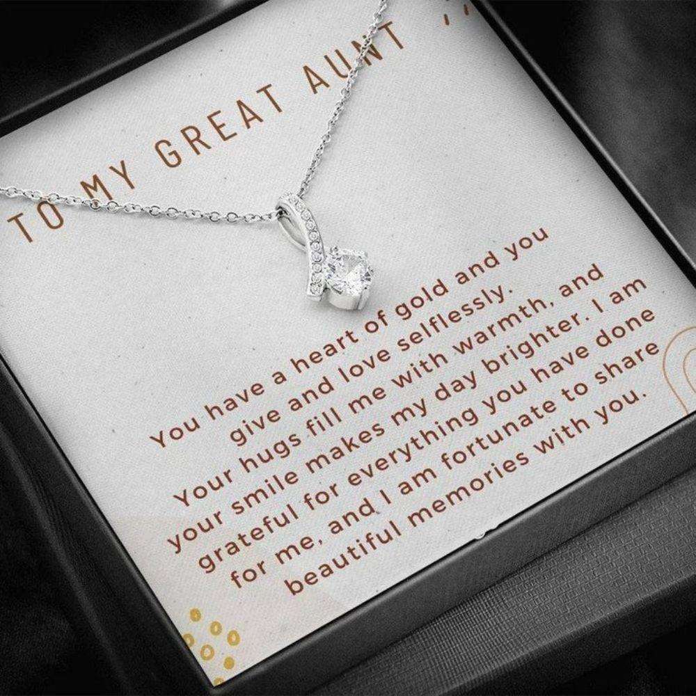 Aunt Necklace, Mothers Day For Great Aunt Gift, Gift Necklace For Great Aunt, Card For Great Aunt Mother's Day Rakva