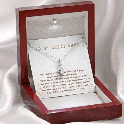 Aunt Necklace, Mothers Day For Great Aunt Gift, Gift Necklace For Great Aunt, Card For Great Aunt Mother's Day Rakva