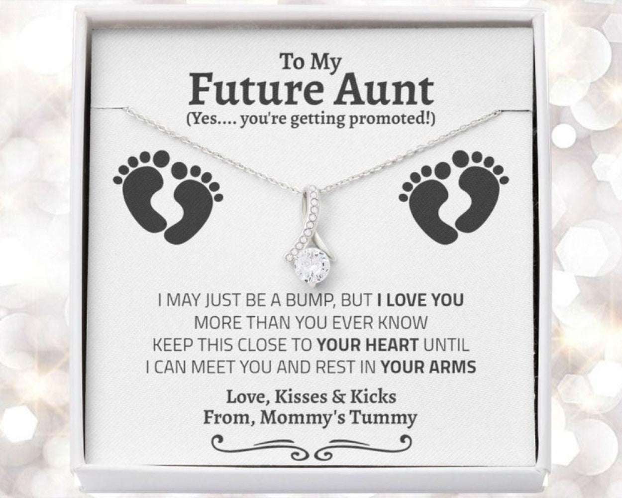 Aunt Necklace, New Aunt Gift, New Auntie Gift, Soon To Be Aunt, Reveal To Aunt To Be Gift, Aunt Announcement Promoted To Aunt Gift Rakva