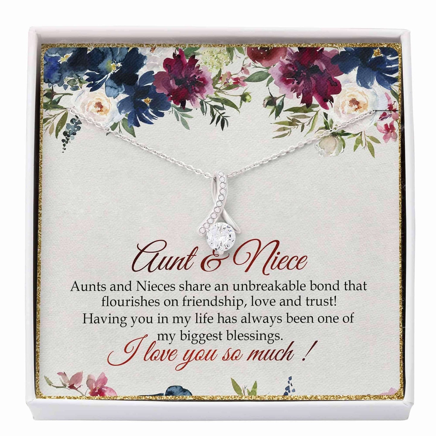 Aunt Necklace, Niece Necklace, Aunt And Niece Gift “ Necklace For Aunt Unbreakable Bond Gift “ Alluring Beauty Gifts for Niece Rakva