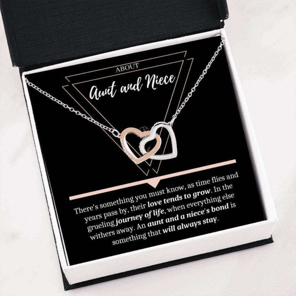 Aunt Necklace, Niece Necklace, Aunt-Niece Necklace, Aunt-Niece Gift, Aunt-Niece Quote, New Aunt Necklace Gifts For Goddaughter / Godson Necklace Rakva