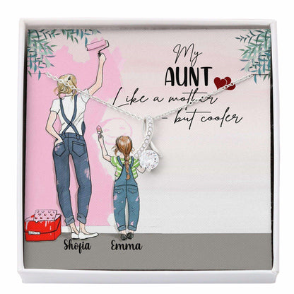 Aunt Necklace, Personalized Necklace For Aunt “ Personalized Auntie Gift From Niece Gifts For Godmother/ Godfather Rakva