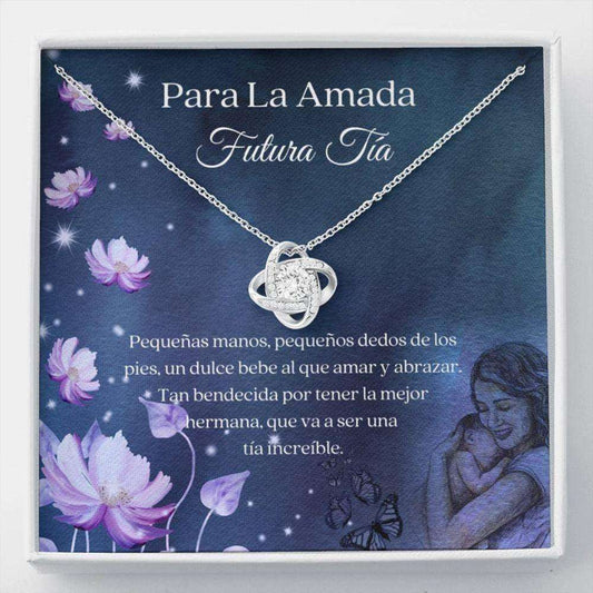 Aunt Necklace, Spanish Future Aunt Gift “ Futura Tia Collar Carta “ Latina Promoted To Auntie “ Spanish Aunt To Be Necklace “ Nueva Tia Regalo Rakva