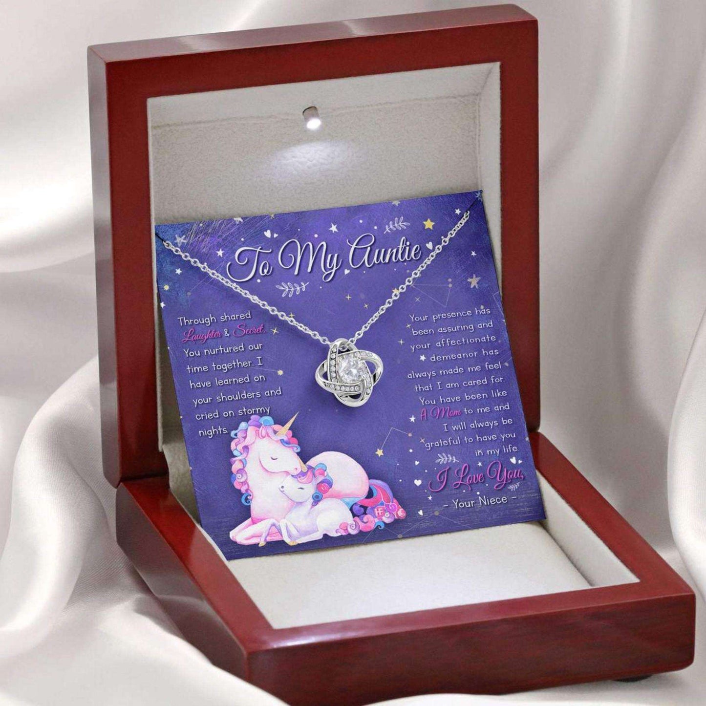 Aunt Necklace, Stepmom Necklacegift For Your Magical Unicorn Auntie On Mother’S Day Necklace Rakva