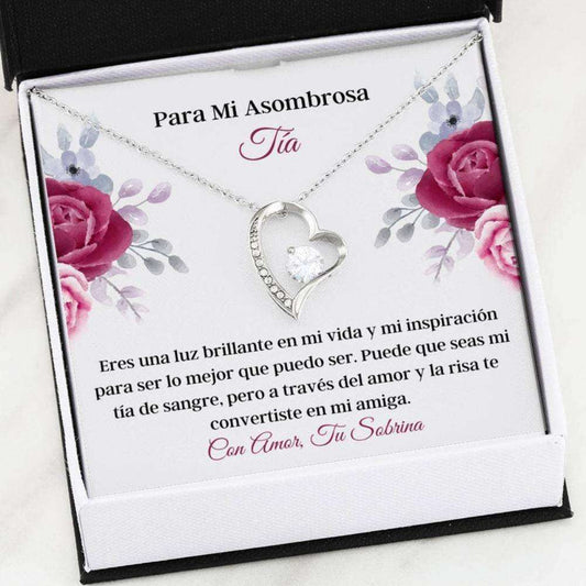 Aunt Necklace, Tia Necklace “ Latina Aunt Gift “ Spanish Aunt Necklace “ Regalo De Sobrina “ Amor Para Tia Rakva