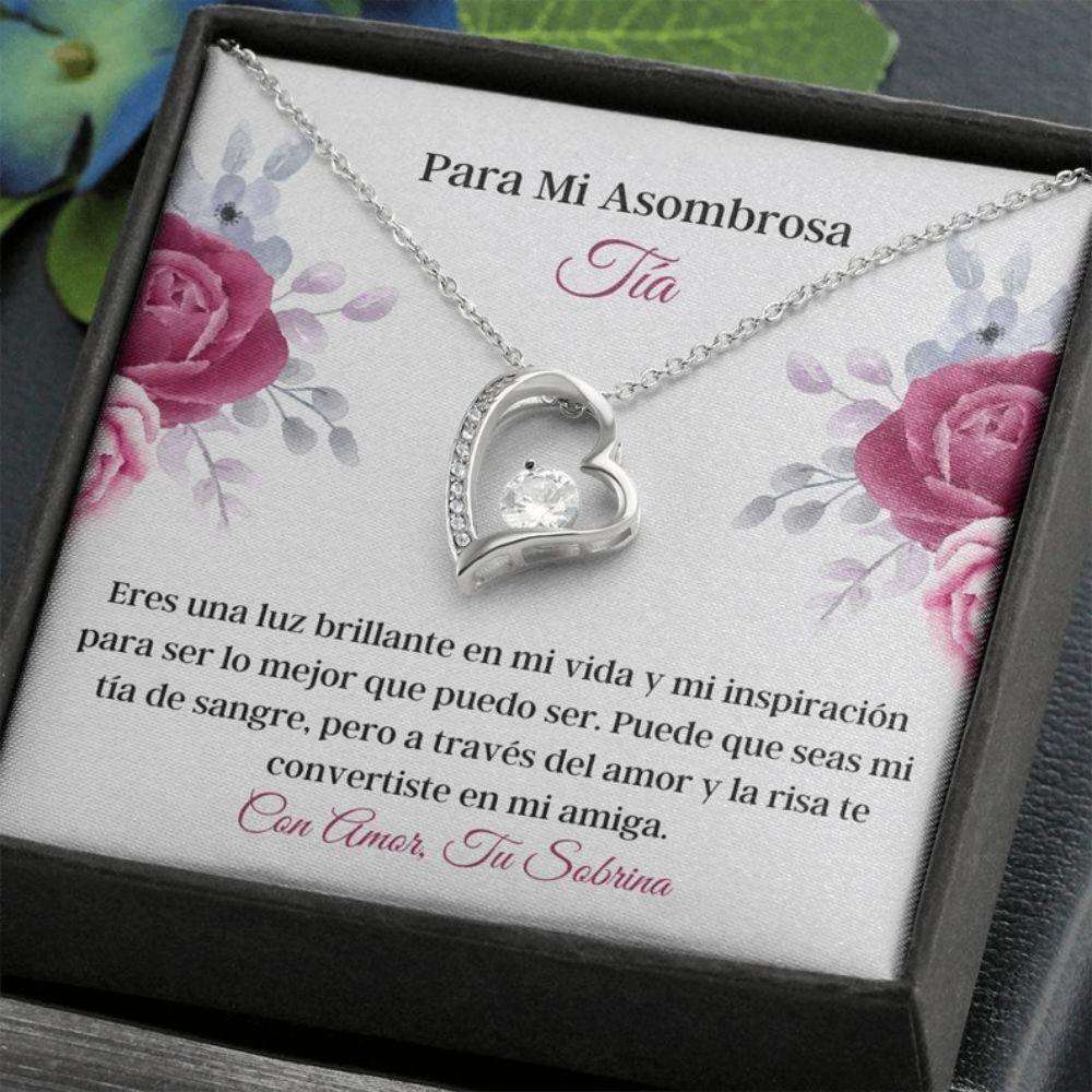 Aunt Necklace, Tia Necklace “ Latina Aunt Gift “ Spanish Aunt Necklace “ Regalo De Sobrina “ Amor Para Tia Rakva