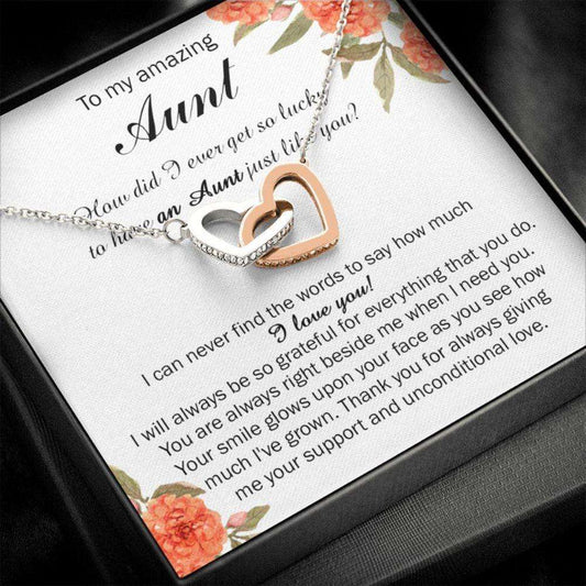 Aunt Necklace, To My Amazing Aunt Gift Necklace, Gift From Niece To Aunt On Mother’S Day, Sentimental Present For Aunt, Jewelry For Aunt From Niece Rakva