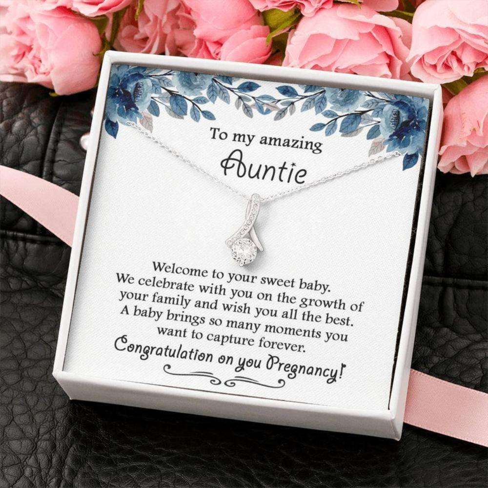 Aunt Necklace, To My Amazing Auntie Beauty Necklace, Gift For New Mom, Pregnant Aunt Gift Rakva