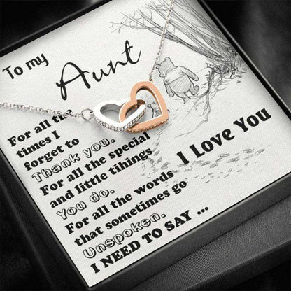 Aunt Necklace, To My Aunt Necklace, Thoughtful Gift For Aunt, Auntie From Niece Gifts For Goddaughter / Godson Necklace Rakva