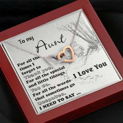 Aunt Necklace, To My Aunt Necklace, Thoughtful Gift For Aunt, Auntie From Niece Gifts For Goddaughter / Godson Necklace Rakva