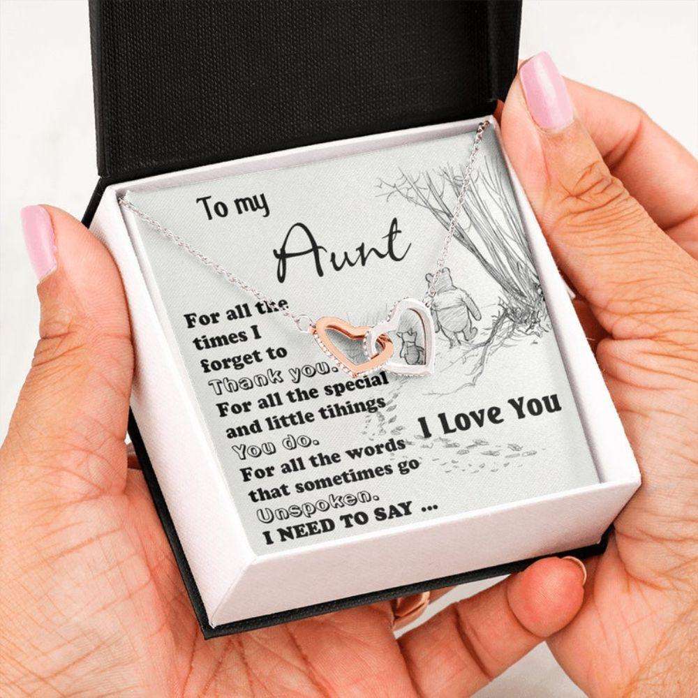 Aunt Necklace, To My Aunt Necklace With Message Card, Mothers Day For Aunt, Gift For Auntie, Aunt Gifts, Gift From Niece To Aunt Mother's Day Rakva