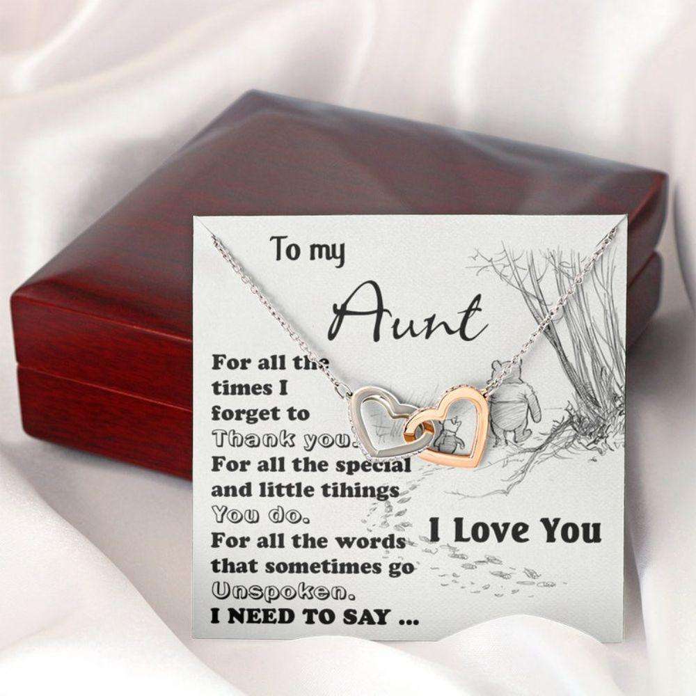 Aunt Necklace, To My Aunt Necklace With Message Card, Mothers Day For Aunt, Gift For Auntie, Aunt Gifts, Gift From Niece To Aunt Mother's Day Rakva